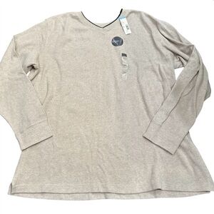 NWT Covington Beachwood Sueded V-Neck Top Size XXL